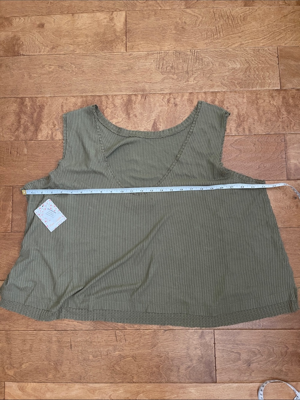 NWT Free People oversized Sleeveless Ribbed Tank Top in Olive Green
